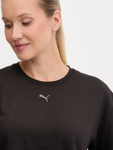 Puma t-shirt treningowy damski kolor czarny 527457