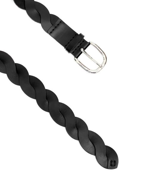 ISABEL MARANT Zigza braided-leather belt - Black