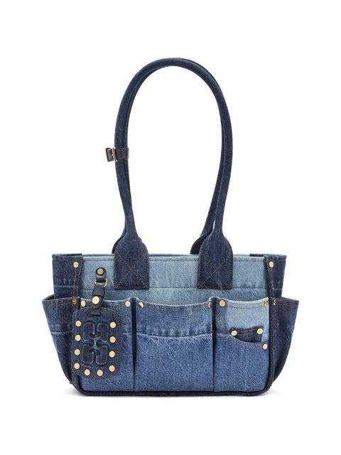 GANNI pocket studded shoulder bag - Blue - zdjęcie produktu nr 2