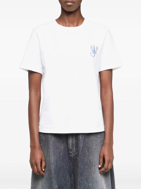 JW Anderson anchor-embroidery printed T-shirt - White