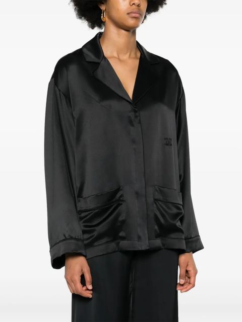 Max Mara Vasaio V-neck long-sleeve shirt - Black - zdjęcie produktu nr 2