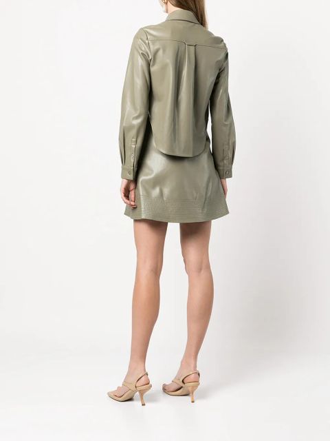Simkhai faux-leather cut-out dress - Green