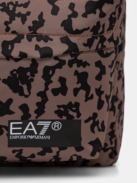 EA7 Emporio Armani plecak kolor brązowy duży wzorzysty AF10465.7X000001