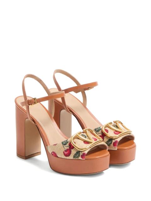 Valentino Garavani 115mm VLogo Signature Cherryfic sandals - Neutrals - zdjęcie produktu nr 2