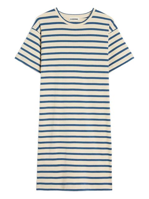 Jil Sander striped cotton dress - Neutrals - zdjęcie produktu nr 1