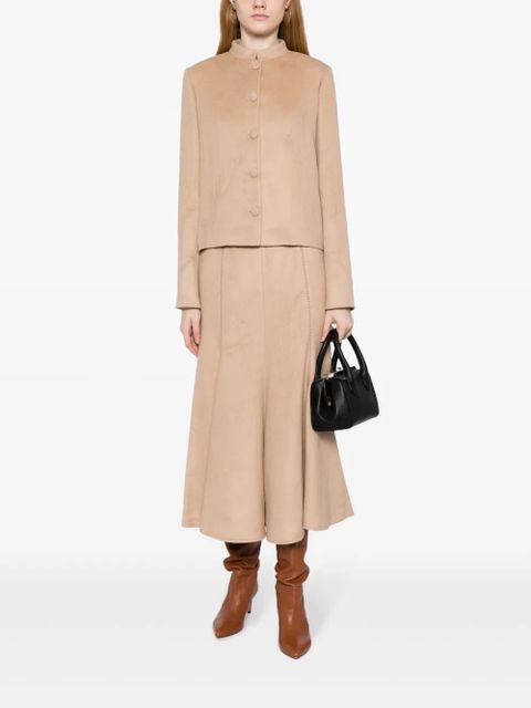 Gabriela Hearst Amy suede flared skirt - Neutrals - zdjęcie produktu nr 2