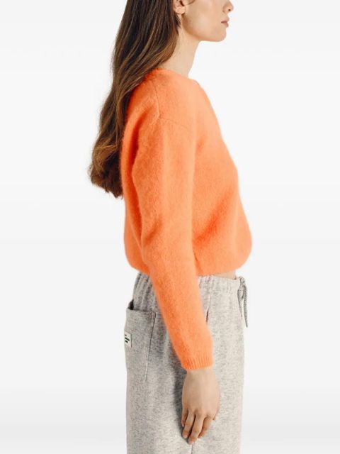 American Vintage buttoned ribbed cardigan - Orange