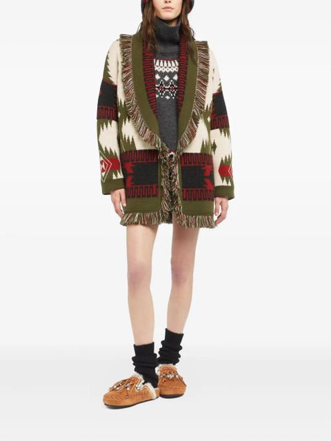 Alanui Icon jacquard fringe cardigan - Multicolour - zdjęcie produktu nr 2