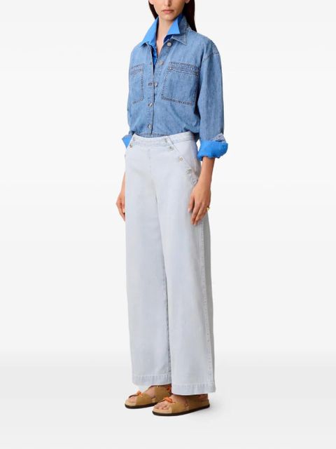 Claudie Pierlot buttoned wide-leg jeans - Blue - zdjęcie produktu nr 2