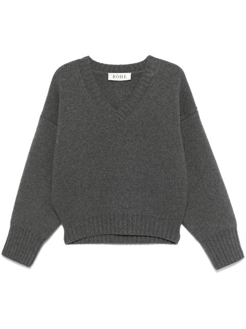 Róhe V-neck sweater - Grey - zdjęcie produktu nr 1