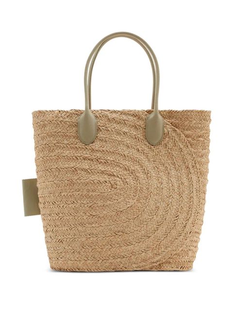 Burberry woven-raffia tote bag - Neutrals