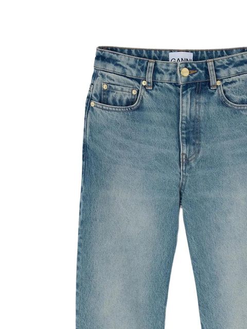 GANNI rigid cropped trousers - Blue - zdjęcie produktu nr 2