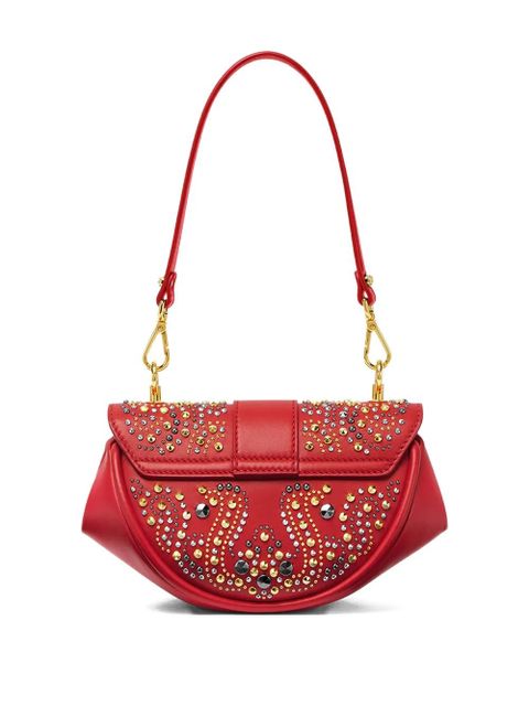 Versace Virtus crystal-embellished shoulder bag - Red - zdjęcie produktu nr 2