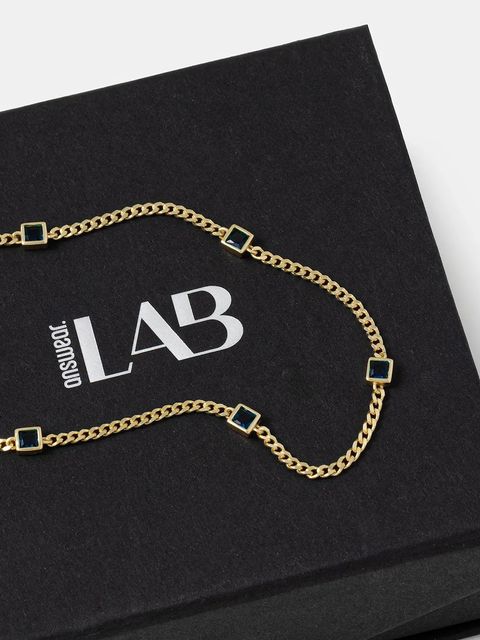 Answear.LAB naszyjnik ze srebra 925 pozłacanego 18k złotem