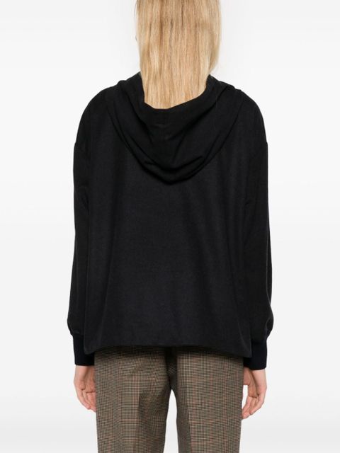 Moncler logo-patch hoodie - Blue