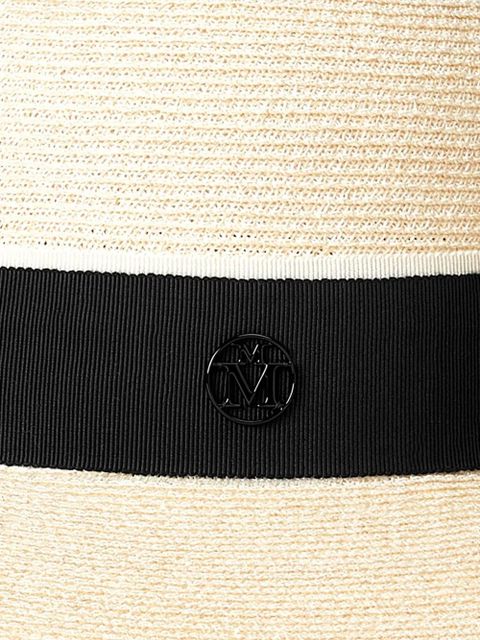 Maison Michel Blanche logo-detail straw hat - Neutrals - zdjęcie produktu nr 2