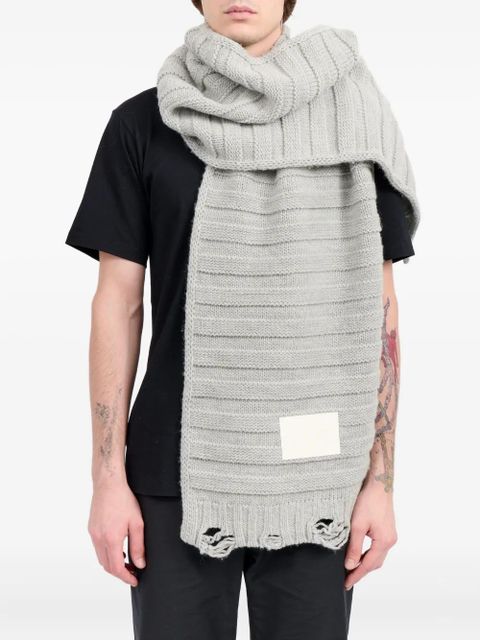 MM6 Maison Margiela knitted scarf - Grey