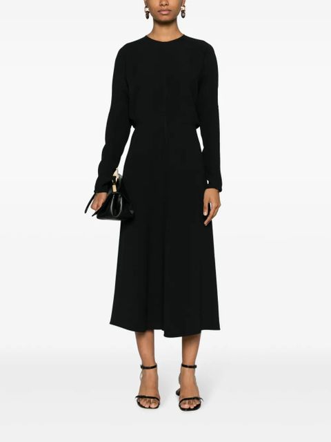 Victoria Beckham draped cady midi dress - Black - zdjęcie produktu nr 2