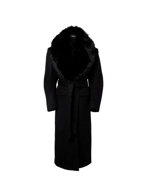 ROTATE BIRGER CHRISTENSEN faux-fur-collar coat - Black - zdjęcie produktu nr 1