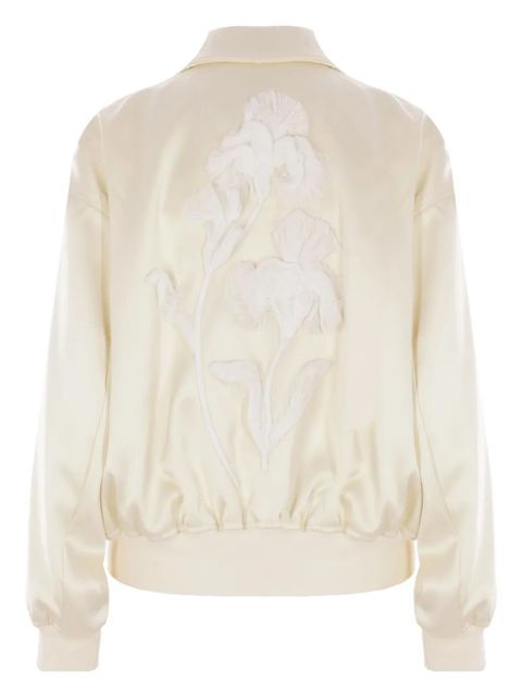 Jil Sander floral-embroidered bomber jacket - Neutrals - zdjęcie produktu nr 2
