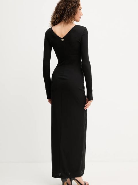 Twinset sukienka kolor czarny maxi dopasowana 252TF2030 - zdjęcie produktu nr 2
