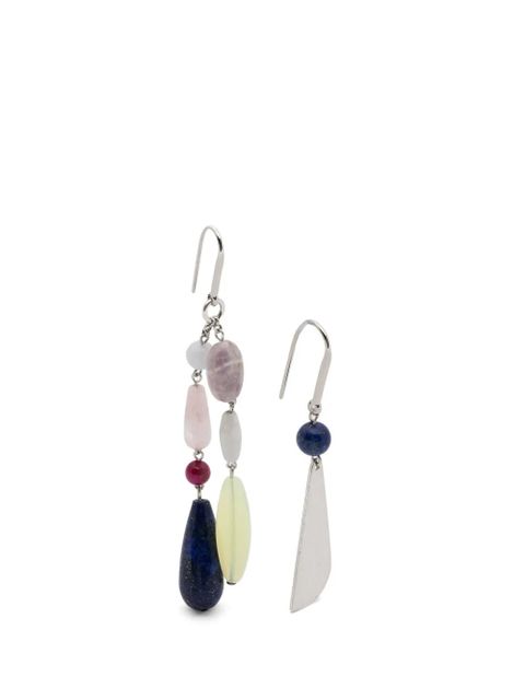 ISABEL MARANT Mahi beaded drop earrings - Silver - zdjęcie produktu nr 1