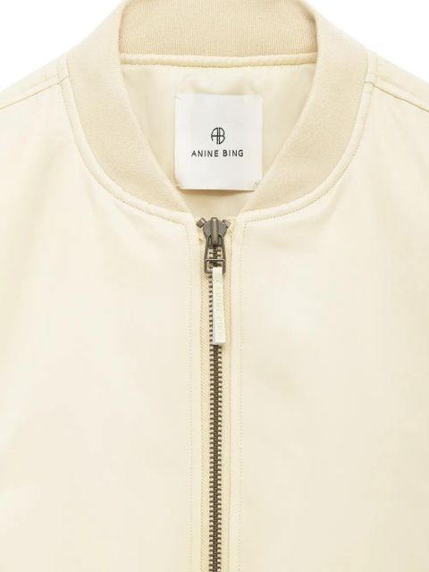 ANINE BING Leon cropped bomber jacket - Neutrals