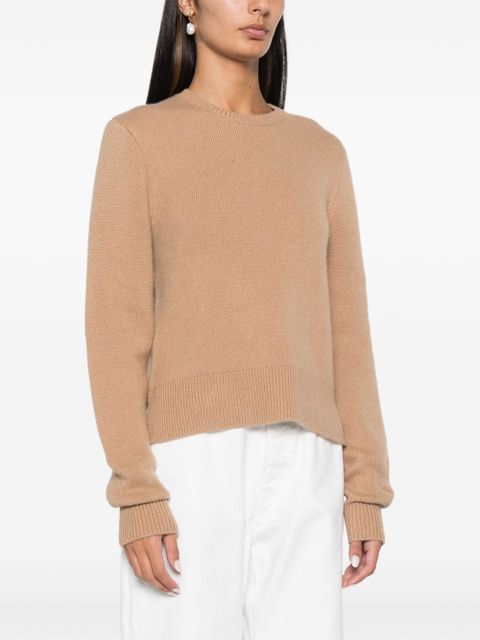TOTEME cropped crew-neck sweater - Brown