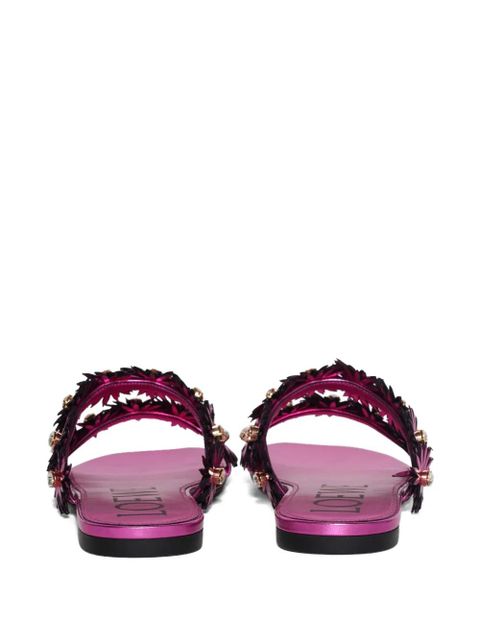 LOEWE Petal flower -rystal sandals - Pink