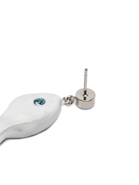 Marni fish charm earrings - Silver