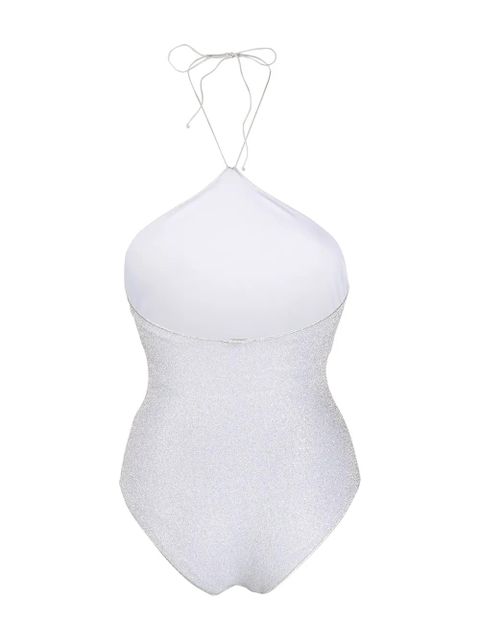 Oséree metallic shimmer halter swimsuit - Silver - zdjęcie produktu nr 2