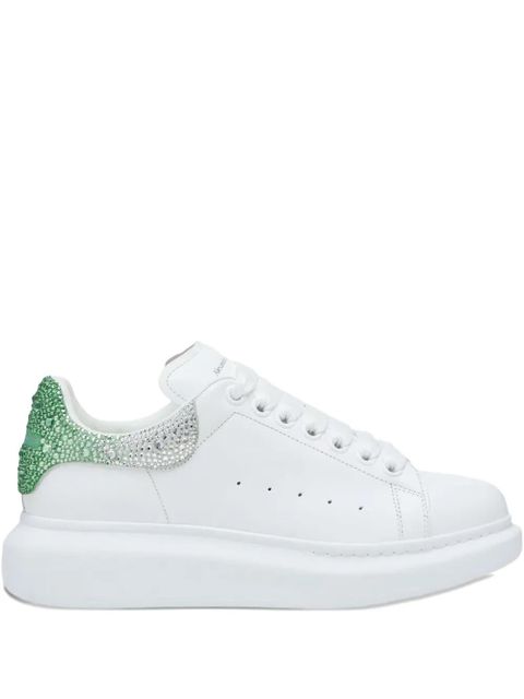Alexander McQueen Oversized embellished lace-up sneakers - White - zdjęcie produktu nr 1