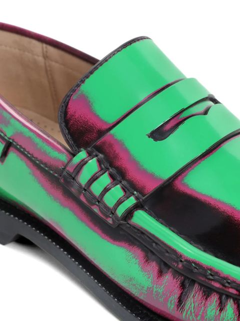 LOEWE Campo brushed loafers - Green