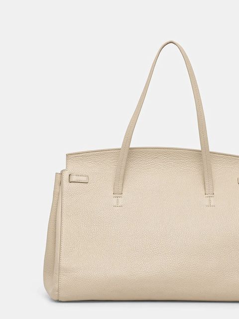 Liviana Conti torebka skórzana kolor beżowy A5WA52