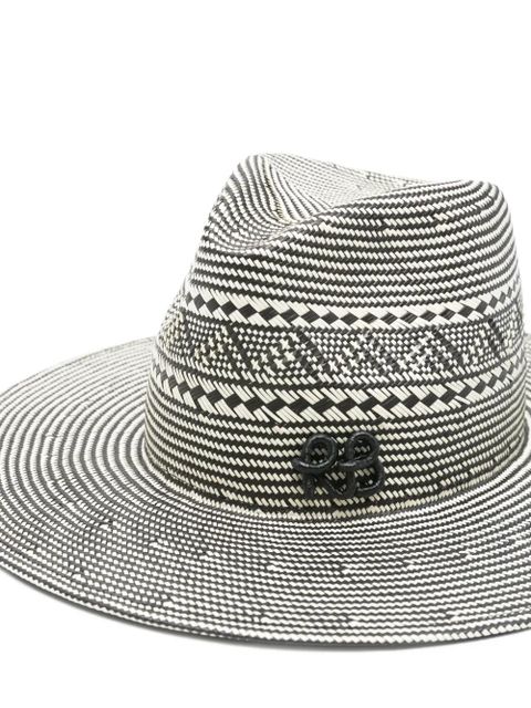 Ruslan Baginskiy patterned logo-detail hat - White