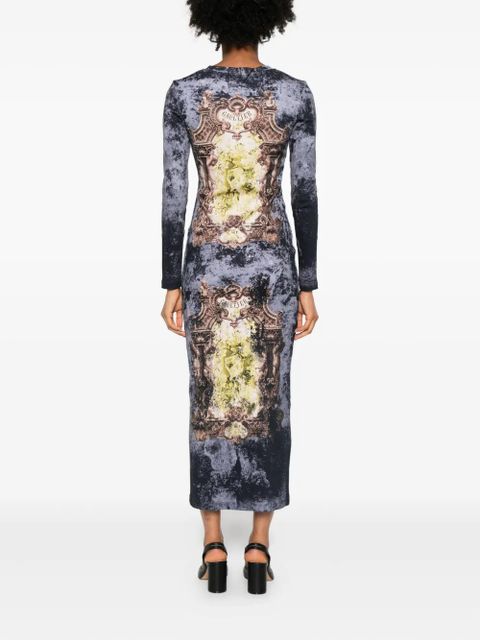 Jean Paul Gaultier Médaillon-print maxi dress - Blue