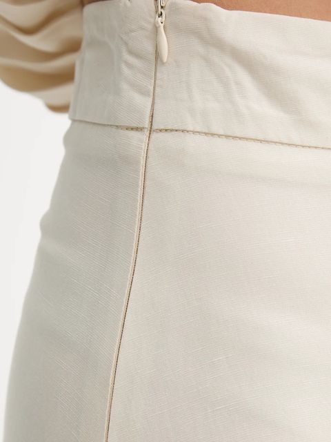 Answear.LAB bluzka i spódnica damski kolor beżowy