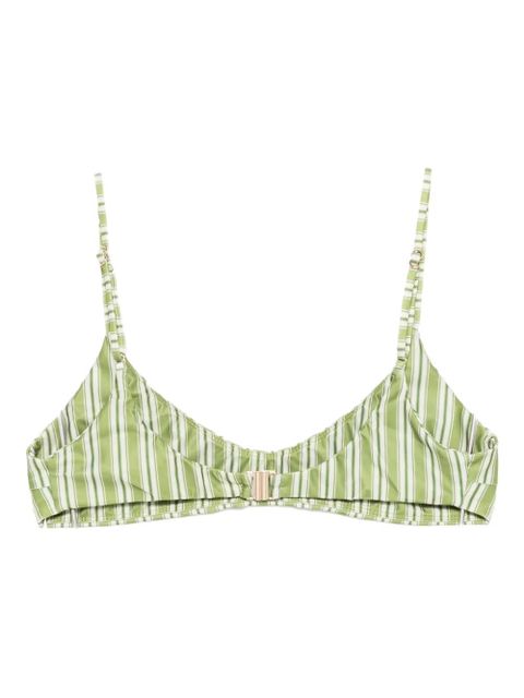 Faithfull the Brand Harper striped bikini top - Green - zdjęcie produktu nr 2