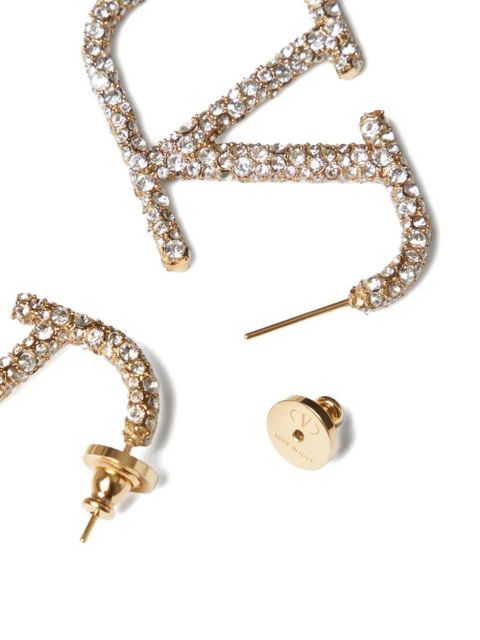 Valentino Garavani VLogo Signature crystal-embellished earrings - Gold