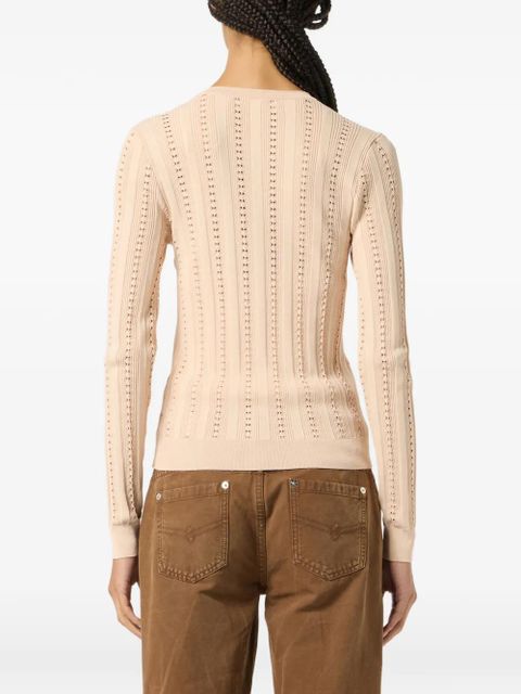 Blumarine ribbed cardigan - Neutrals
