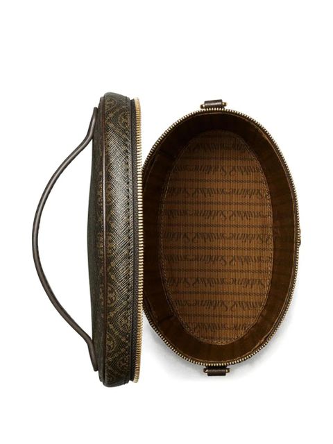 Tory Burch monogram coated vanity mini bag - Brown