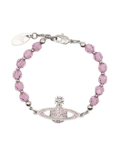 Vivienne Westwood Orb-charm beaded bracelet - Silver - zdjęcie produktu nr 1