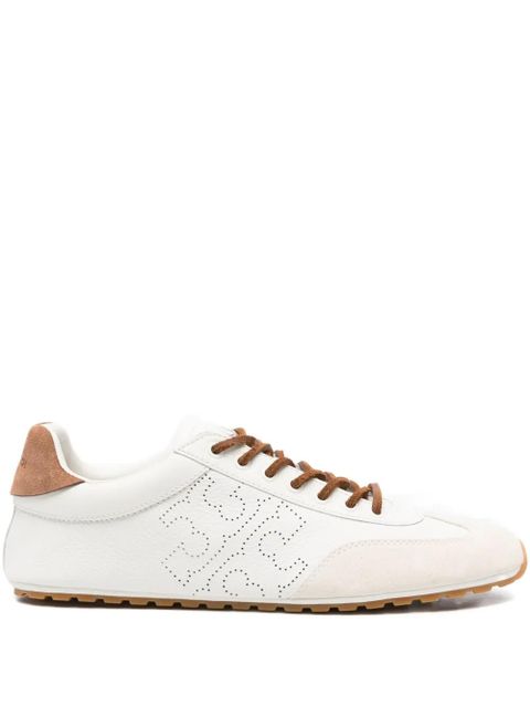 Tory Burch Travel leather perforated sneakers - White - zdjęcie produktu nr 1