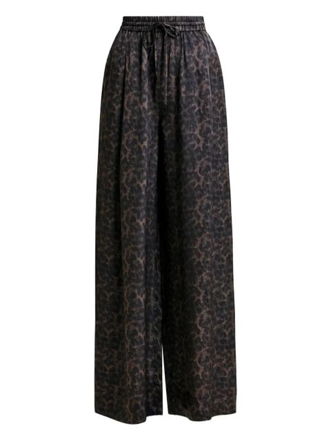 Essentiel Antwerp Irving leopard-print drawstring trousers - Black - zdjęcie produktu nr 1