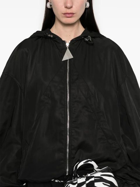 The Attico hooded bomber jacket - Black