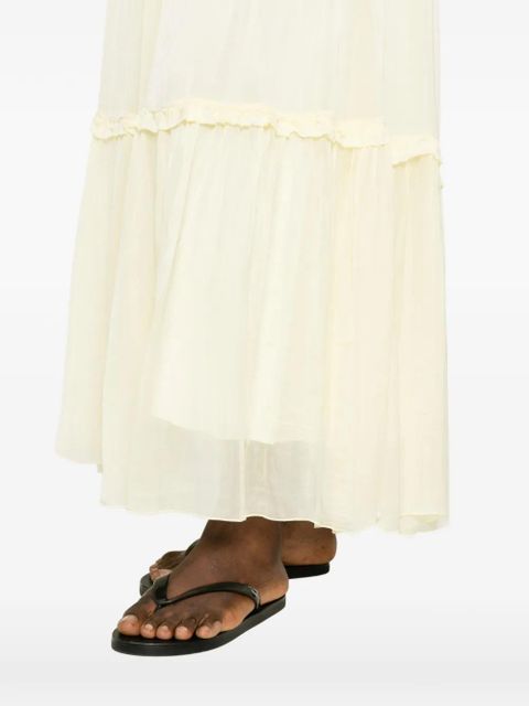 SOLOTRE ruffled skirt - Yellow