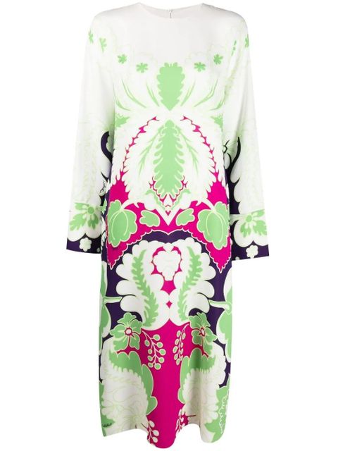 Valentino Garavani floral print silk midi dress - White - zdjęcie produktu nr 1