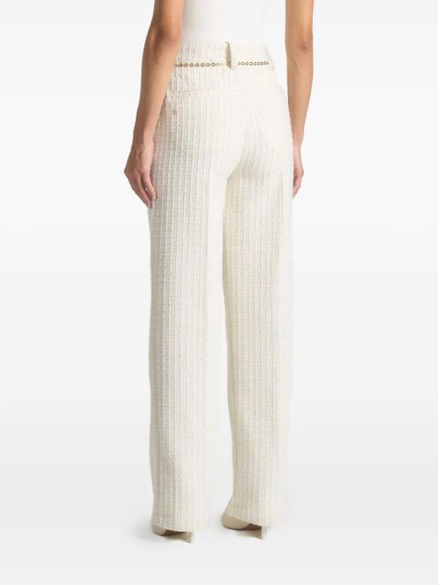 Manière De Voir Nathalie belted tweed trousers - Neutrals