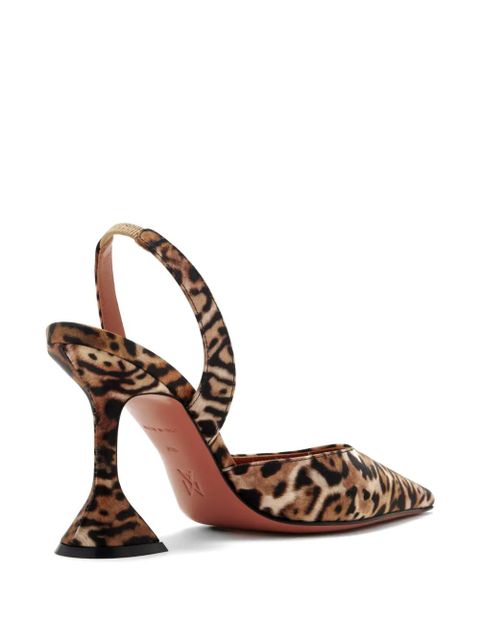 Amina Muaddi 95mm Holli heeled pumps - Neutrals