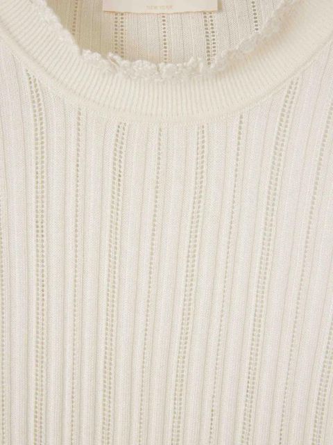 Ulla Johnson Gemma ribbed-knit T-shirt - Neutrals